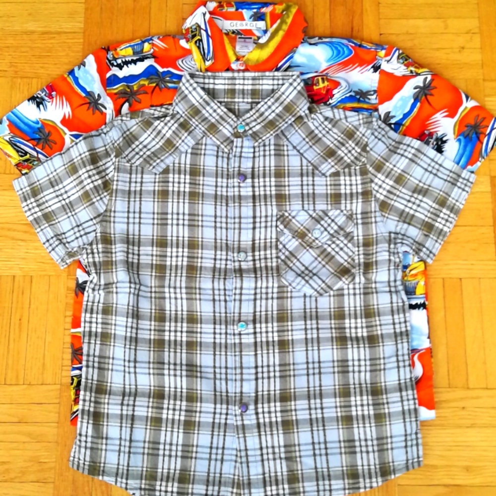 Boy5 Bundle  2 button down Short Sleeves Shirt